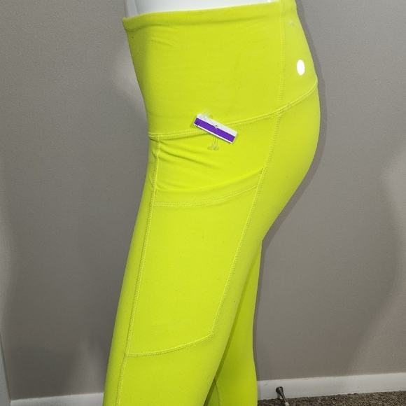 Zella Neon Yellow High-Rise Leggings - Picture 8 of 8